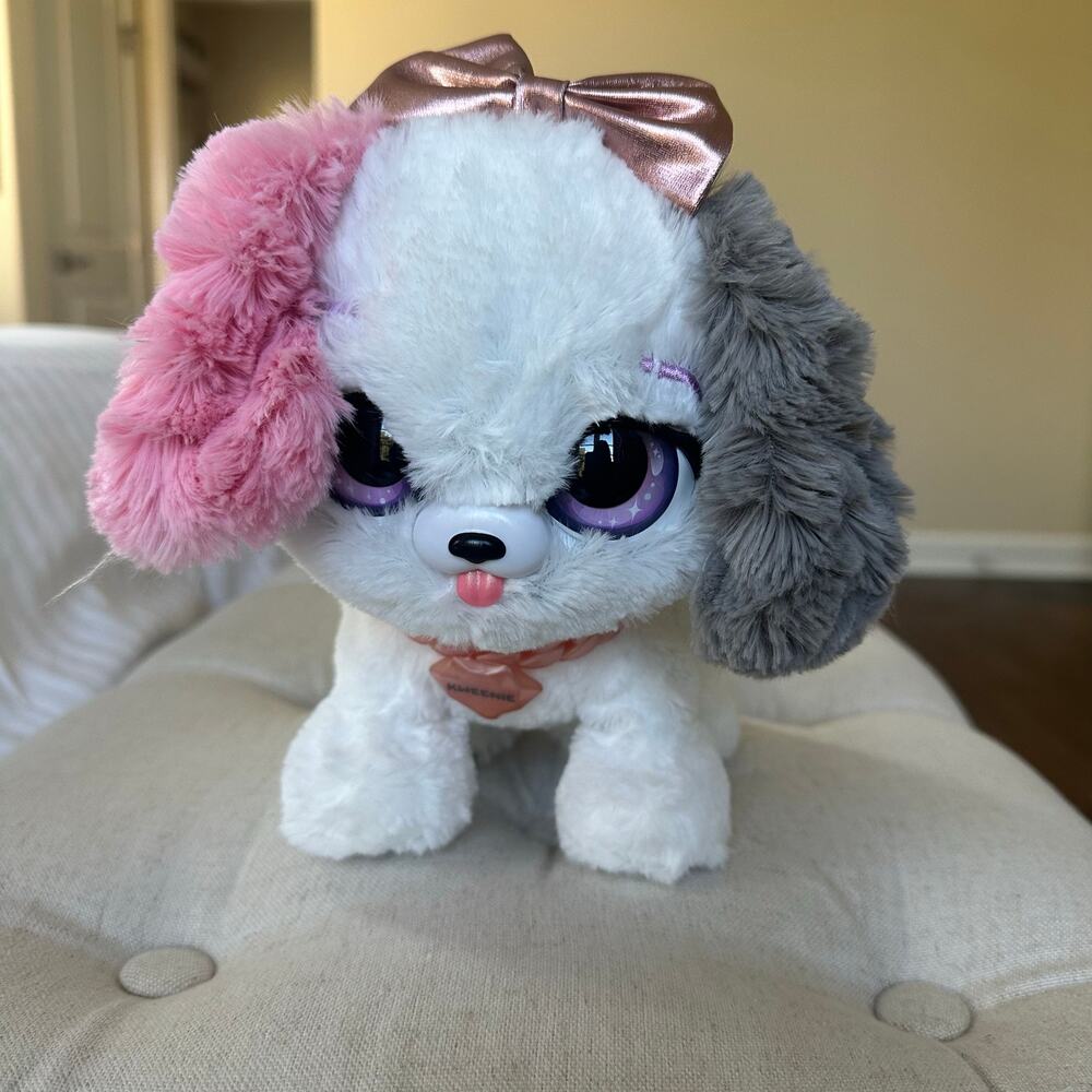 Present Pets Fancy Puppy Interactive Plush Toy Kweenie Spin Master 100 Actions